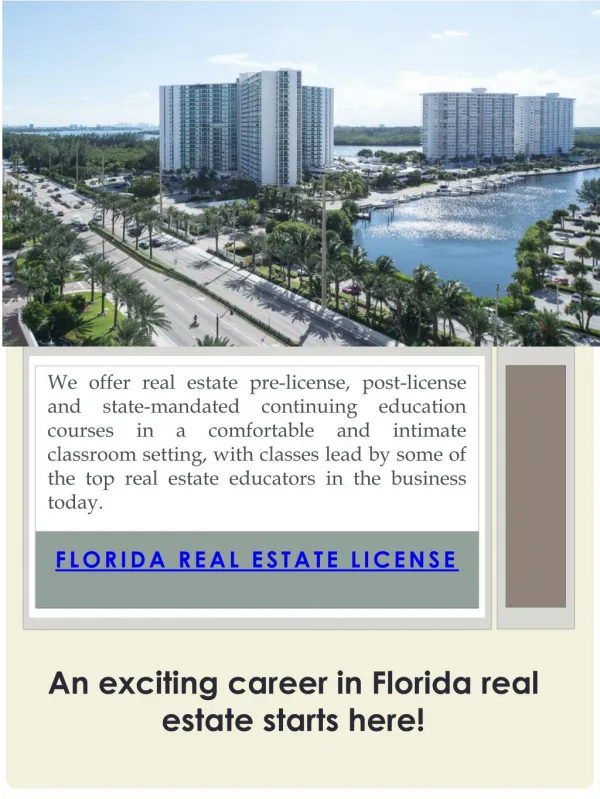 Florida Real Estate Broker License