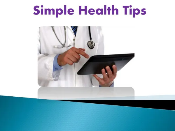Simple Health Tips