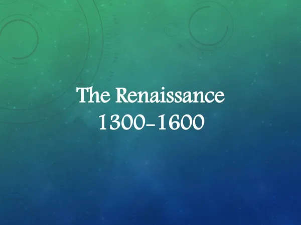 Mayer - World History - The Renaissance