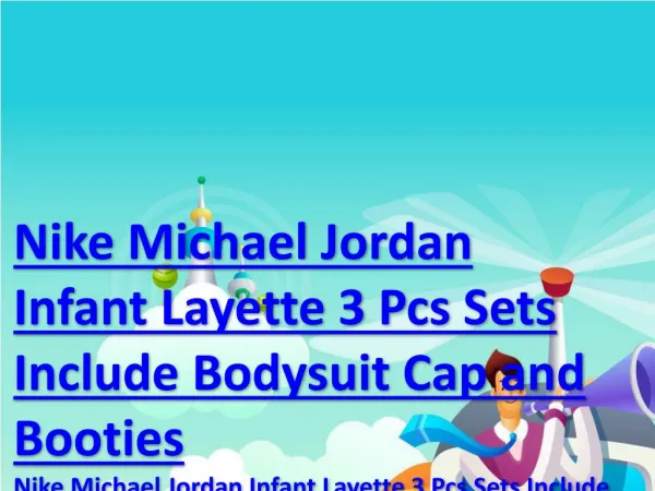 Nike Michael Jordan Infant Layette 3 Pcs Sets Include Bodysuit Cap and Booties