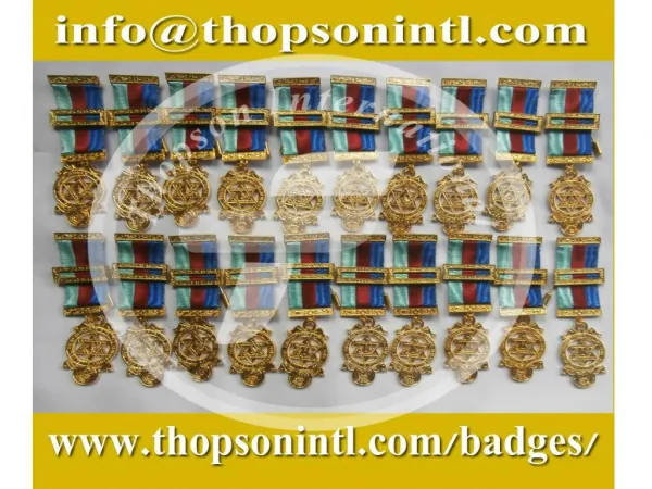 Masonic Royal arch breast jewels