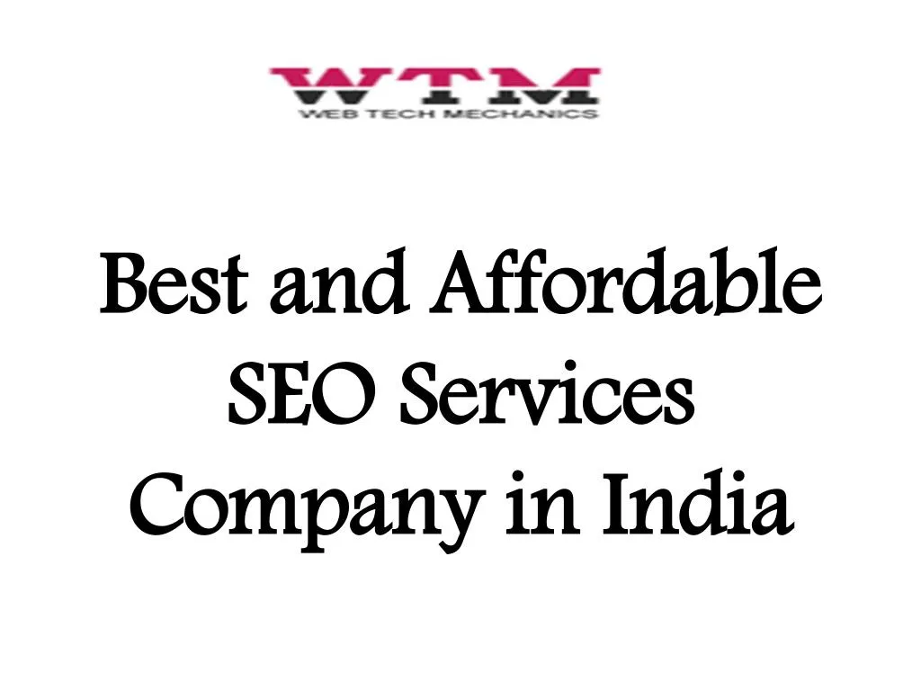 best and affordable seo services company in india