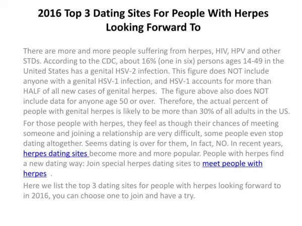 Top 3 herpes dating sites for people with herpes, HIV, HSV,APV and other STDs