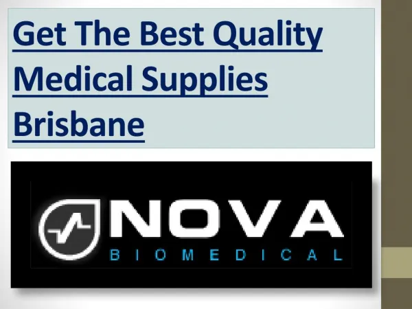 Get The Best Quality Medical Supplies Brisbane
