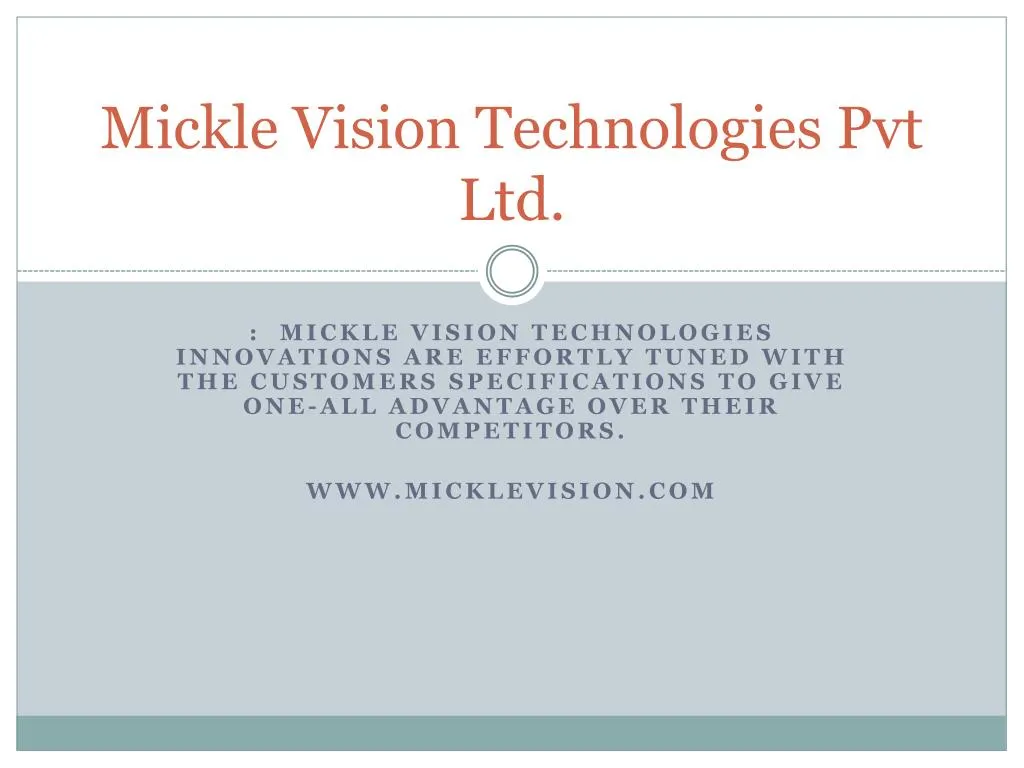 mickle vision technologies pvt ltd