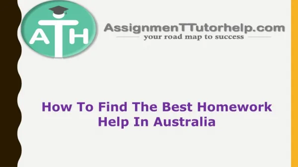 How To Find The Best Homework Help In Australia | ATH