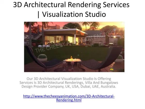 3D Architectural Rendering Services | Visualization Studio
