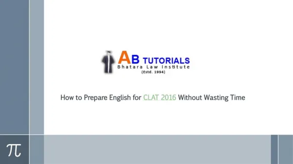 How to Prepare English for CLAT 2016 Without Wasting Time