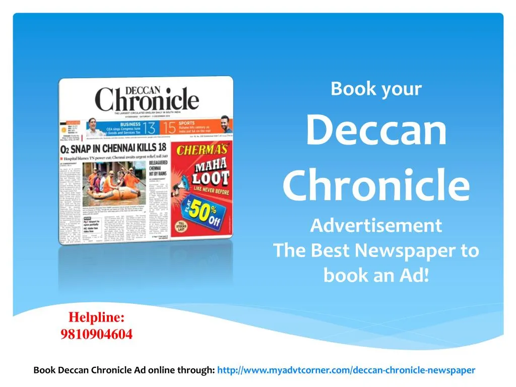 book your deccan chronicle advertisement the best newspaper to book an ad