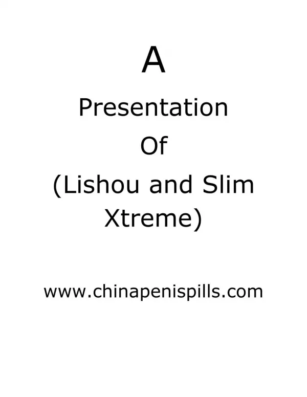 Lishou and Slim Xtreme
