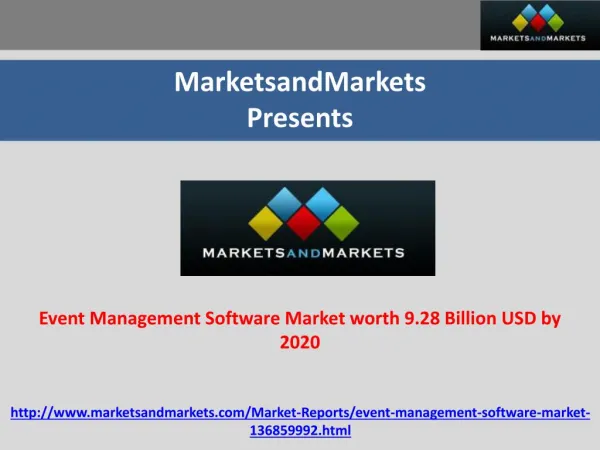 Event Management Software Market worth 9.28 Billion USD by 2020