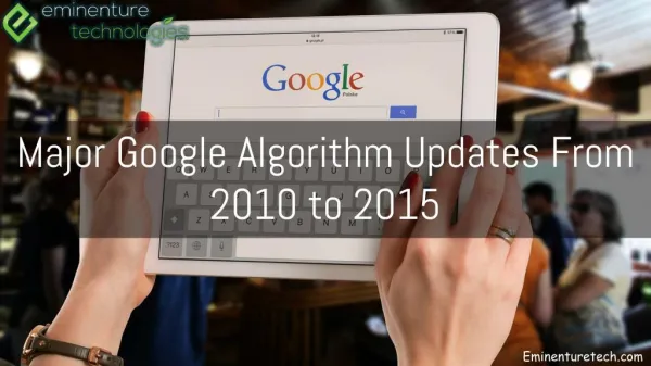 Major Google Algorithm Updates From 2010 to 2015