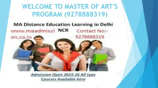 Best Master of Art's (MA) Courses from Correspondance (9278888319)