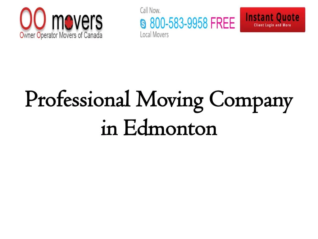 professional moving company in edmonton