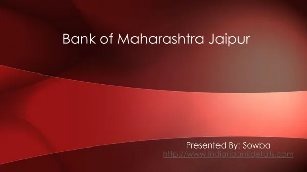 IFSC Code for Bank of maharashtra jaipur
