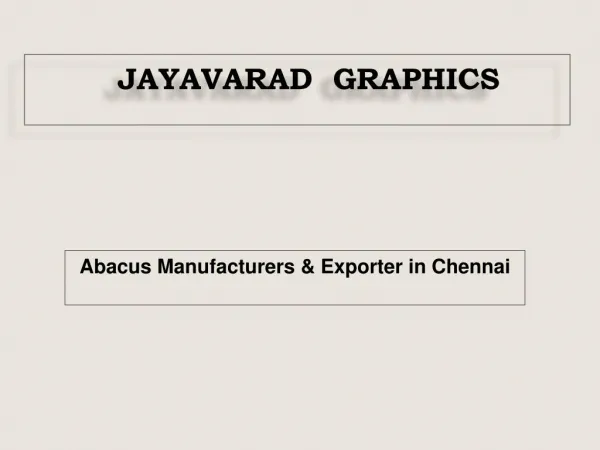 Abacus Manufacturers & Exporter in Chennai