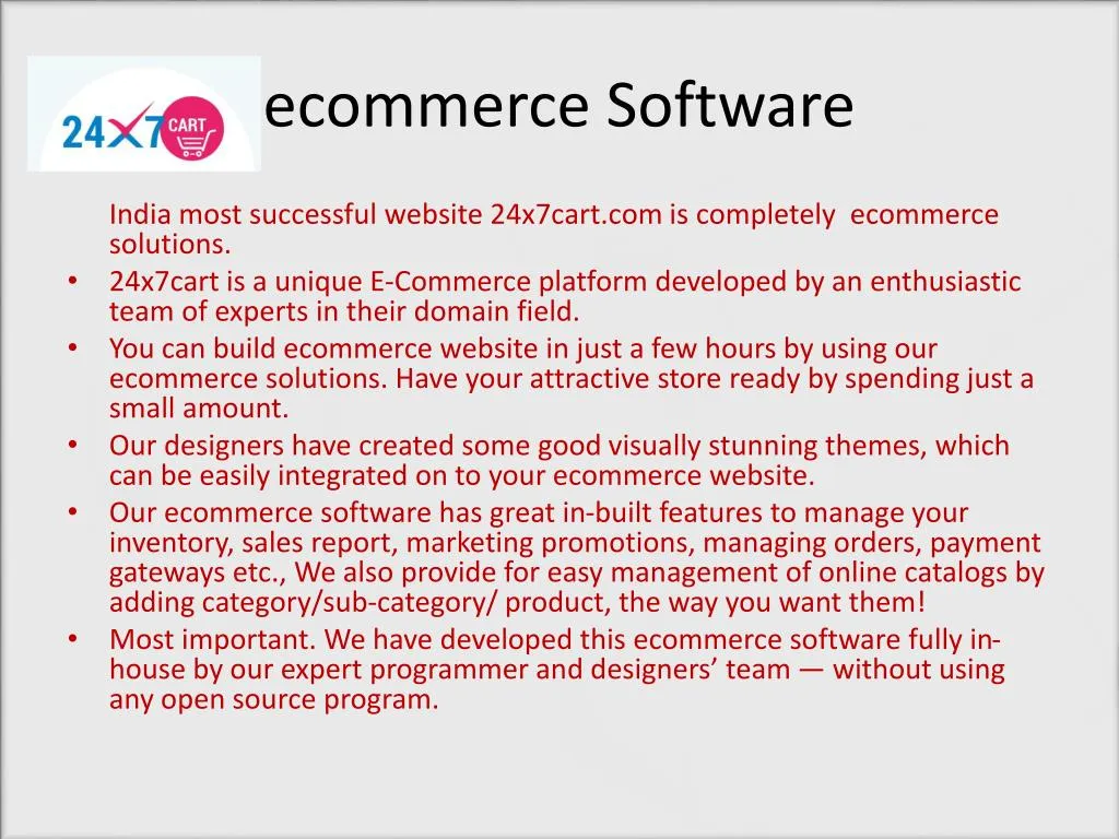 ecommerce software