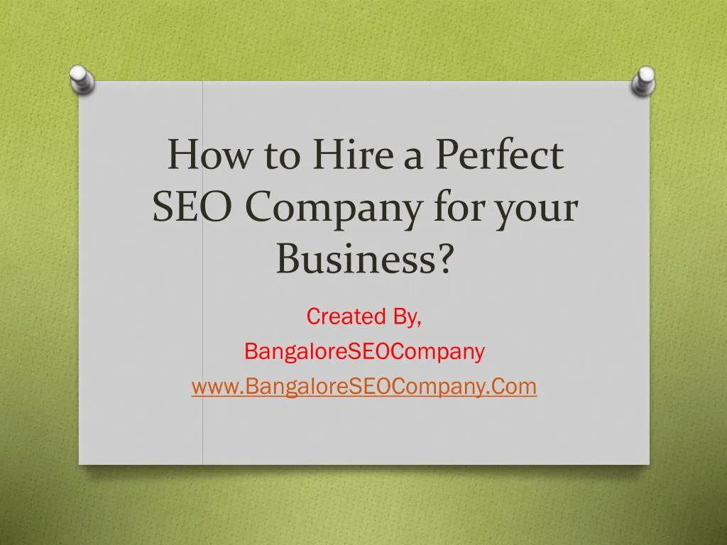 how to hire a perfect seo company for your business