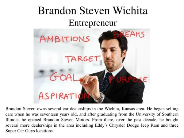 Brandon Steven Wichita - Entrepreneur