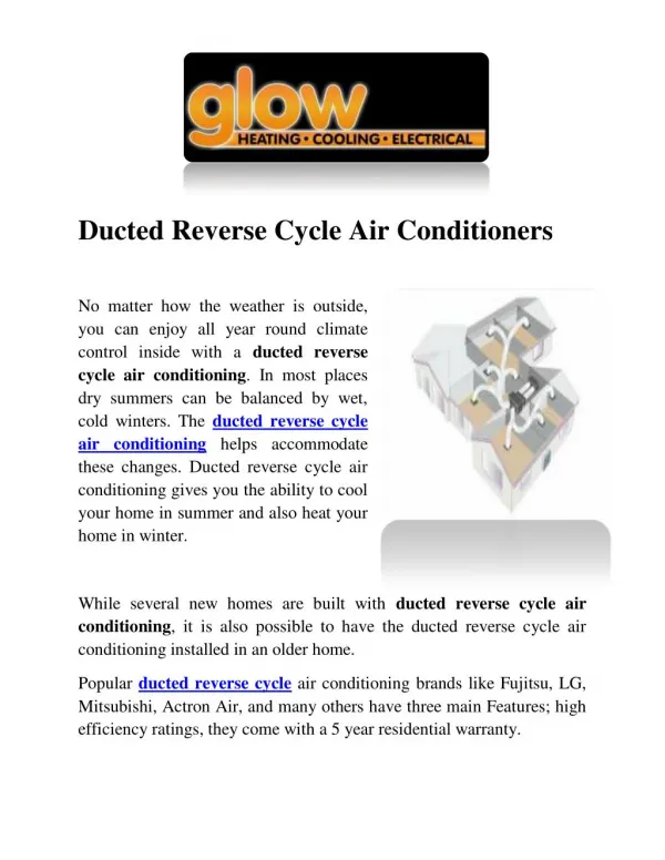 Ducted Reverse Cycle Air Conditioning
