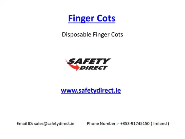 Branded Finger Cots in Ireland at SafetyDirect.ie