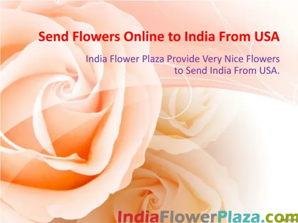 Send Flowers Online to India From USA