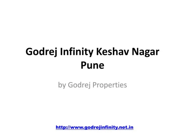 Godrej Infinity Godrej New Project Keshav Nagar Pune