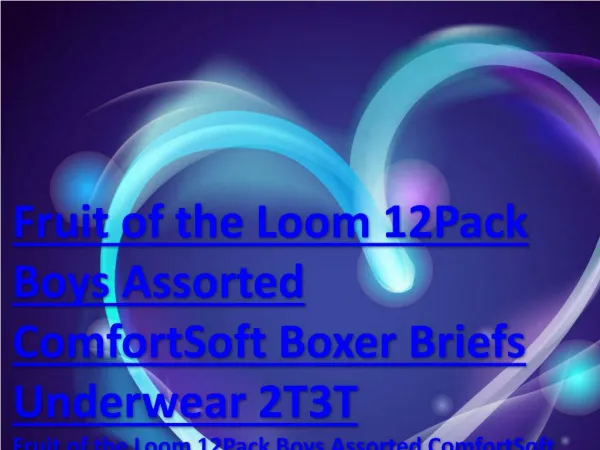 Fruit of the Loom 12Pack Boys Assorted ComfortSoft Boxer Briefs Underwear 2T3T