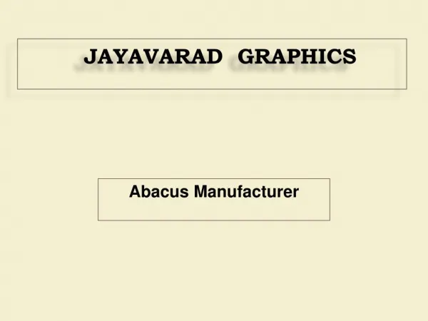 Abacus Manufacturer