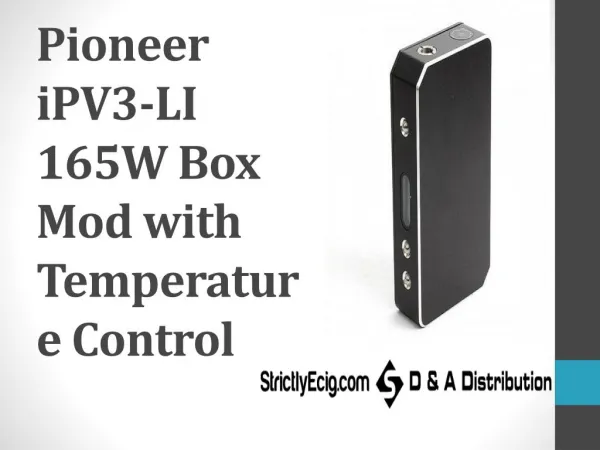 Pioneer iPV3-LI 165W Box Mod with Temperature Control