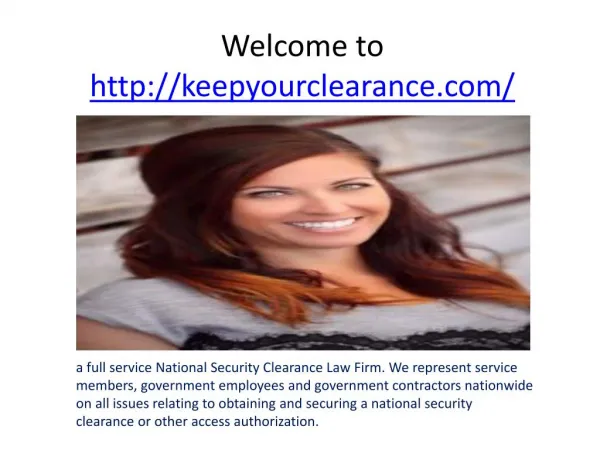 security clearance lawyer