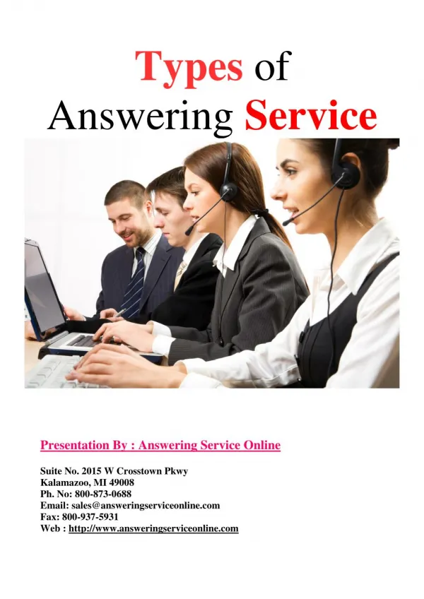 Types of Answering Service