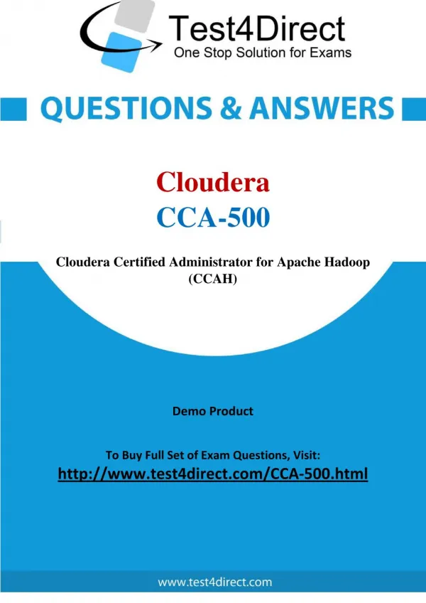 Cloudera CCA-500 Exam Questions