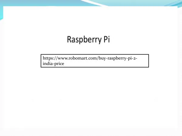 Raspberry Pi 2 India Ppt Online On SlideServe