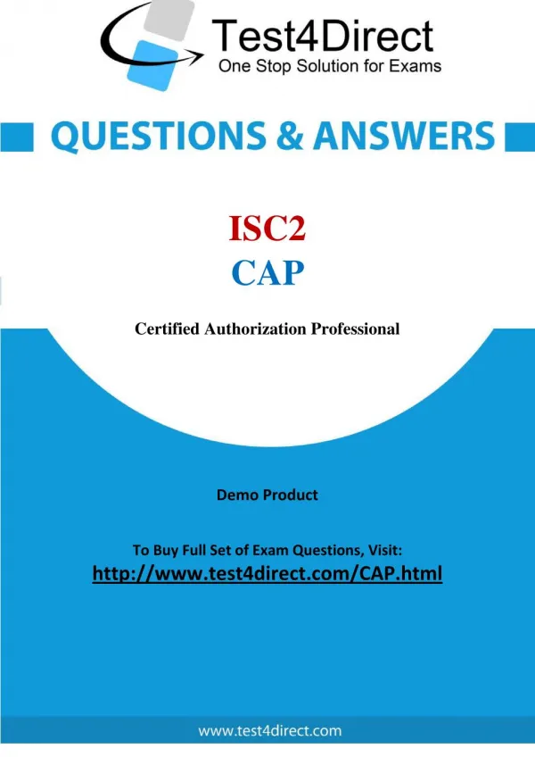 ISC2 CAP Test Questions