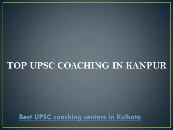 Top upsc coaching in kanpur