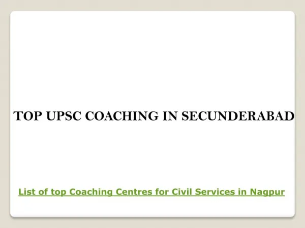 Top upsc coaching in secunderabad