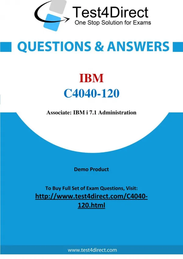 C4040-120 IBM Exam - Updated Questions