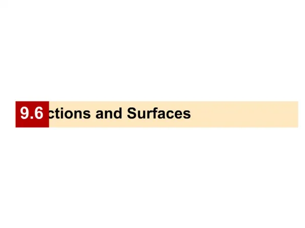 Functions and Surfaces