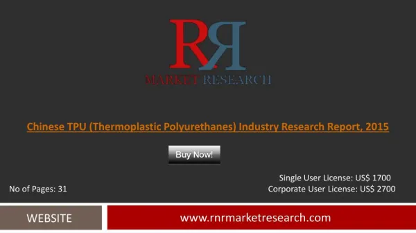 Thermoplastic polyurethanes Market Trends and Growth Analysis to 2015