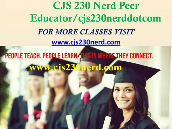CJS 230 Nerd Peer Educator/cjs230nerddotcom