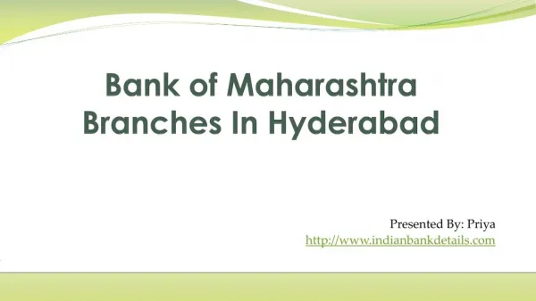 MICR code for Bank of Maharashtra Branches In Hyderabad