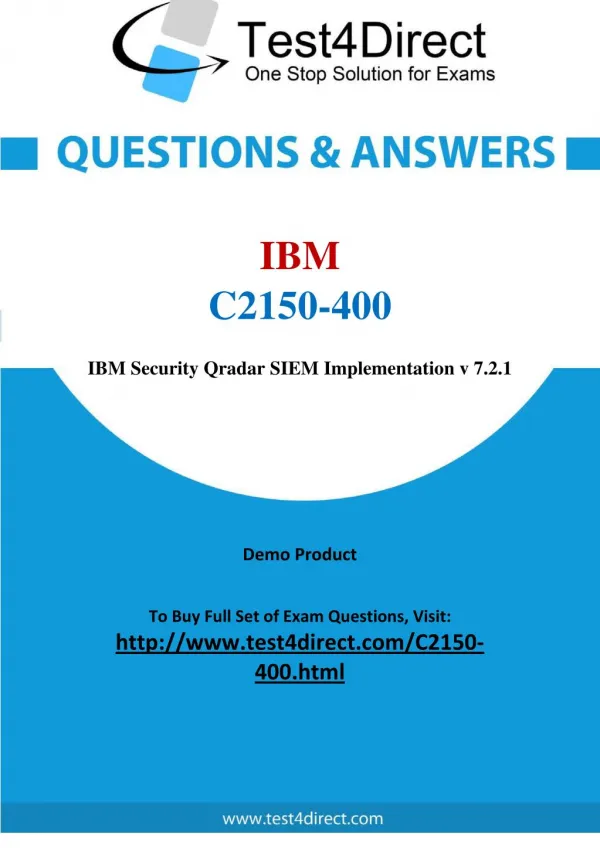 C2150-400 IBM Exam - Updated Questions