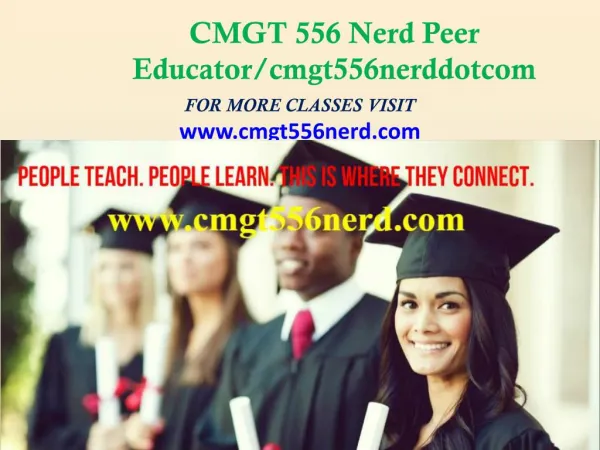 CMGT 556 Nerd Peer Educator/cmgt556nerddotcom