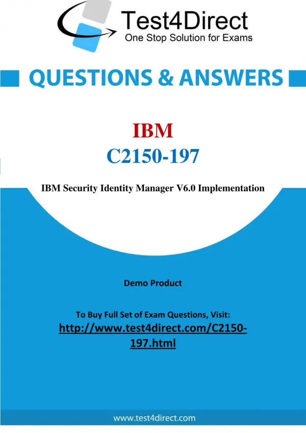 IBM C2150-197 Certified Deployment Professional Exam