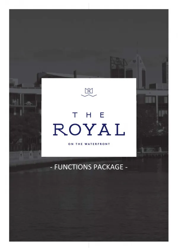Function Package - The Royal On The Waterfront