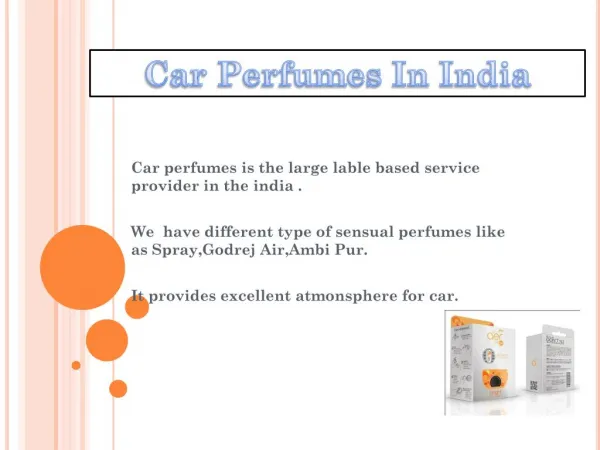 car perfumes in india