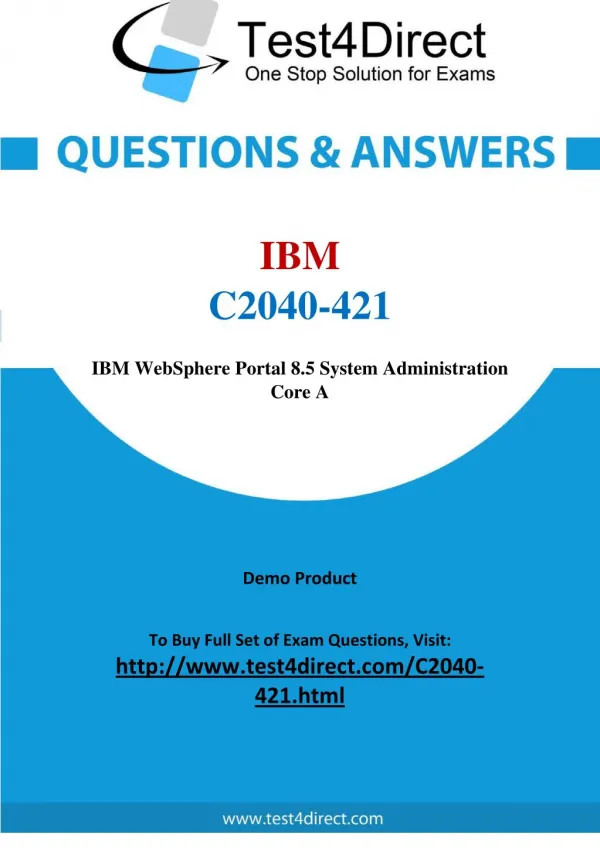 IBM C2040-421 Exam - Updated Questions