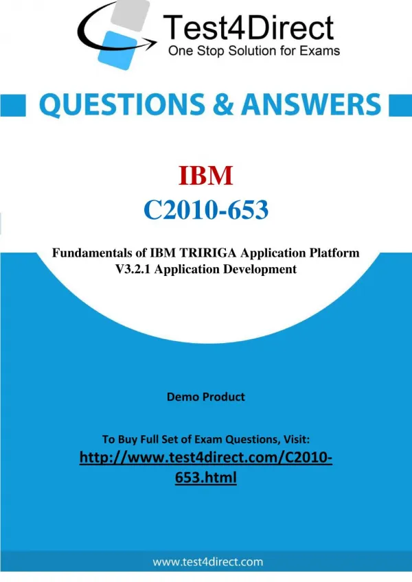 IBM C2010-653 Exam - Updated Questions