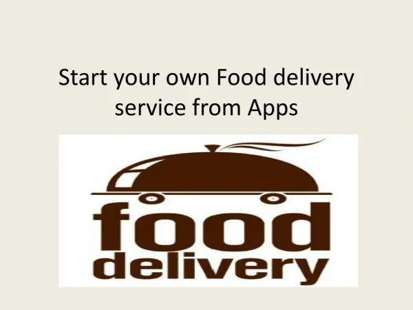 App Development for Food Delivery